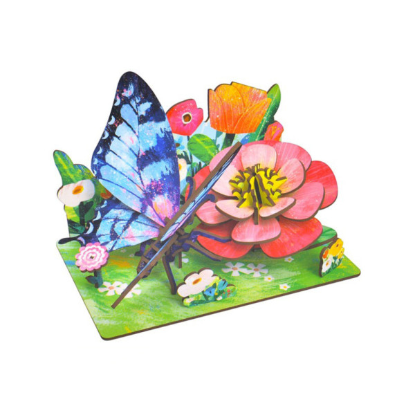 Деревяний пазл 3D "Butterfly" 68041W 55 деталей