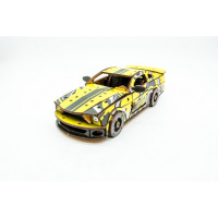 Деревяний 3D конструктор "Muscle car GT" Puz-00638 162 деталі жовтий Деревяний 3D конструктор "Muscle car GT" Puz-00638 162 деталі жовтий