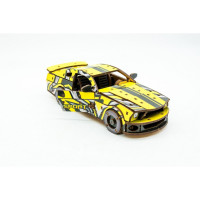 Деревяний 3D конструктор "Muscle car GT" Puz-00638 162 деталі жовтий Деревяний 3D конструктор "Muscle car GT" Puz-00638 162 деталі жовтий