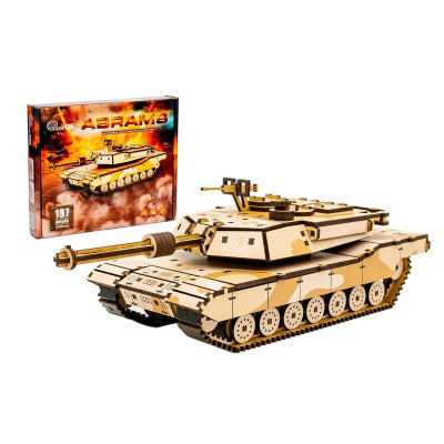 Деревяний 3D конструктор "Абрамс" Puz-00939 187 деталей