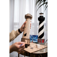 Конструктор дерев'яний 3D маяк Гаттерас (США) TMP-010, 88 деталей
