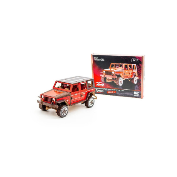 Деревяний 3D конструктор "Джип Wrangler" Арт-25162 162 деталі Деревяний 3D конструктор "Джип Wrangler" Арт-25162 162 деталі