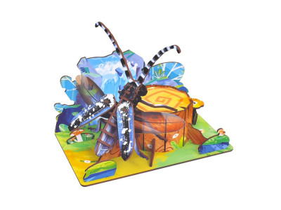 Деревяний пазл 3D "Batocera Horsfieldi" 68037W 58 деталей