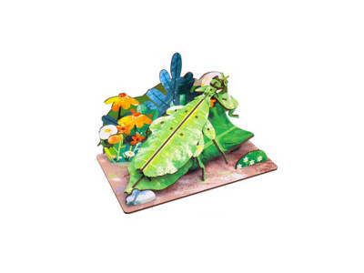 Деревяний пазл 3D "Phylliidae" 68038W 58 деталей Деревяний пазл 3D "Phylliidae" 68038W 58 деталей