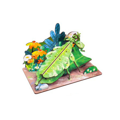 Деревяний пазл 3D "Phylliidae" 68038W 58 деталей Деревяний пазл 3D "Phylliidae" 68038W 58 деталей