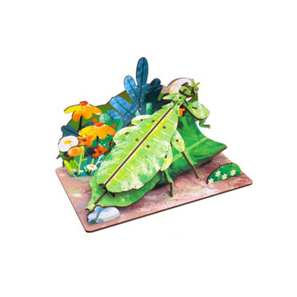 Деревяний пазл 3D "Phylliidae" 68038W 58 деталей Деревяний пазл 3D "Phylliidae" 68038W 58 деталей