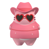 Сквіш-іграшка (мемори фоам) Pembe The Pink Cat