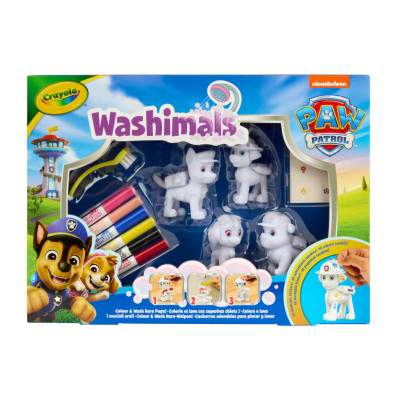 Washimals Набір для творчості "Paw Patrol", 4 тваринки та 6 фломастерів