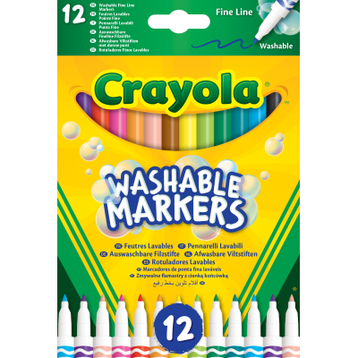 Набір фломастерів тонка лінія (washable), 12 шт