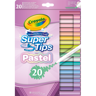 Набір фломастерів Supertips (washable) пастельні кольори, 20 шт
