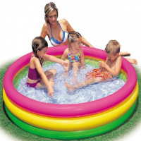 Дитячий надувний басейн Веселі кільця 57412 114-26 см