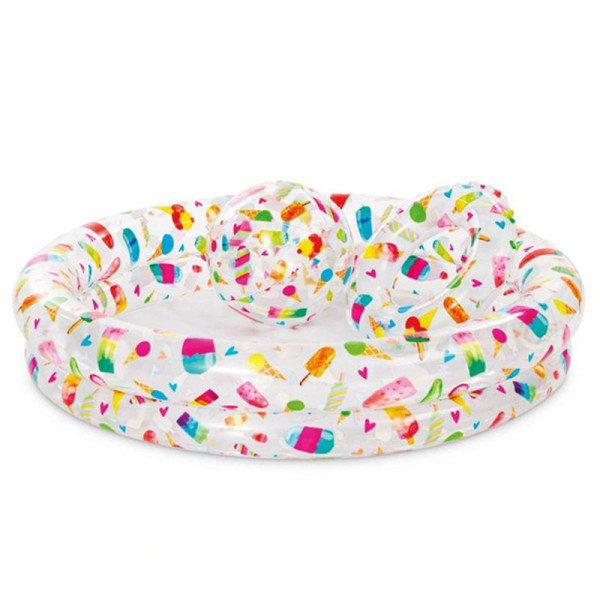 Дитячий надувний басейн Солодощі 59460-2 коло мячик