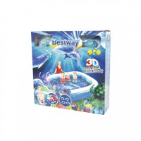 Басейн дитячий надувний 54177 2 кільця 262-175-51см