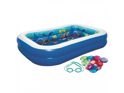Басейн дитячий надувний 54177 2 кільця 262-175-51см