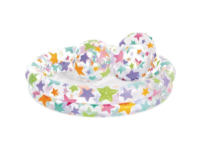 Дитячий набір Басейн надувний коло та мяч 59460-3 122-25 см 156 л