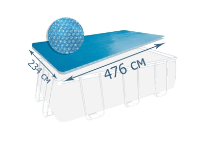 Теплозберігаюче покриття (солярна плівка) для басейну Intex 28029, 476-234 см