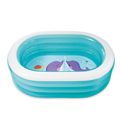 Дитячий надувний басейн Дельфіни 57482-2 238 л 163x107x46 см Дитячий надувний басейн Дельфіни 57482-2 238 л 163x107x46 см