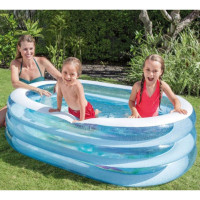 Дитячий надувний басейн Дельфіни 57482-2 238 л 163x107x46 см