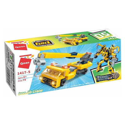 Дитячий Конструктор Qman 1417-1-6 будтехніка 79 дет Iron Jib Crane