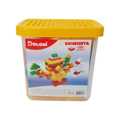 Конструктор "Каченята" 013888/11 в пластиковому боксі 108 деталей