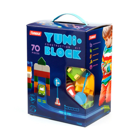 Конструктор дитячий "YUNI-BLOK" 71429 70 великих деталей