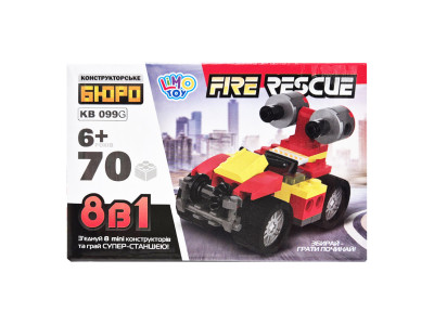 Дитячий конструктор Пожежна служба порятунку Fire Rescue KB 099G 70 деталей