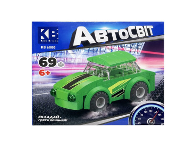 Дитячий конструктор-машинка KB 6000(Green) від 6 років 69 деталей