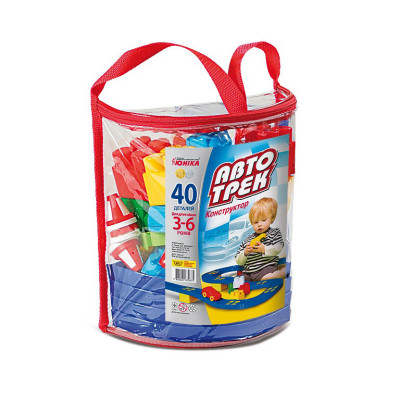 Конструктор дитячий "Автотрек” 70675 40 деталей рюкзак