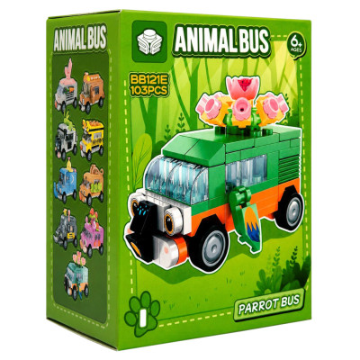 Дитячий конструктор Parrot Bus BB121E-I серії "Animal Bus" 103 деталі