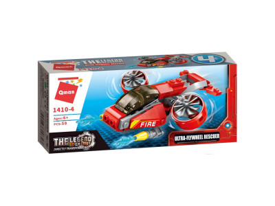 Конструктор Qman 1410-1-8 Пожежна техніка 79 дет Ultra-Flywheel Rescuer
