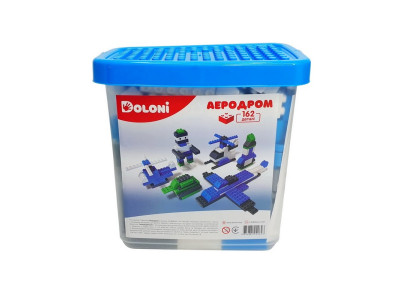 Конструктор "Аеродром" 013888/09 в пластиковому боксі 162 деталі Конструктор "Аеродром" 013888/09 в пластиковому боксі 162 деталі