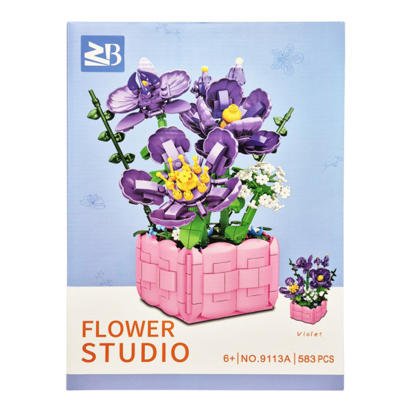 Дитячий конструктор "Квіти Violet" Flower Studio 9113A 583 деталей Дитячий конструктор "Квіти Violet" Flower Studio 9113A 583 деталей