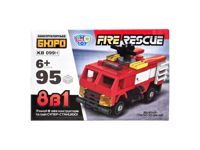 Дитячий конструктор Пожежна служба порятунку Fire Rescue KB 099H 95 деталей