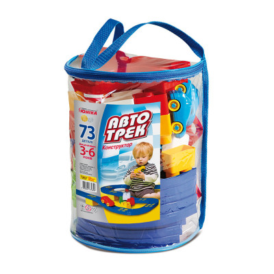Конструктор дитячий "Автотрек” 70699 73 деталі рюкзак