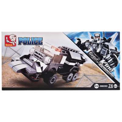 Дитячий конструктор Поліцейська серія Police SLUBAN M38-B0635-4 74 деталі