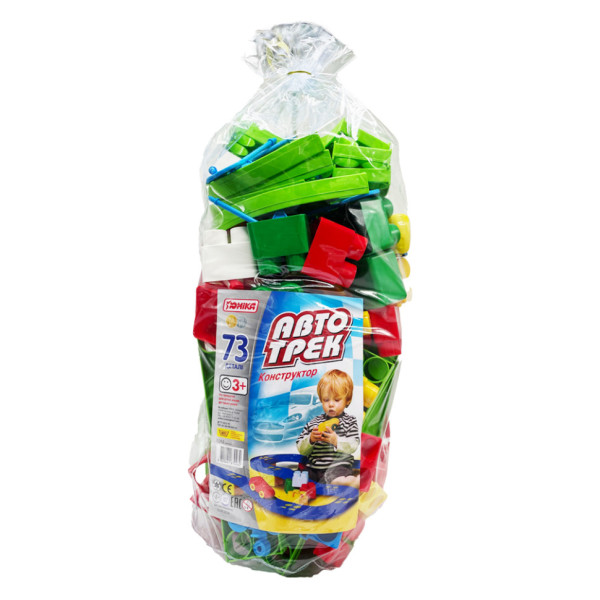 Конструктор дитячий "Автотрек” 70262 73 деталі паяний пакет