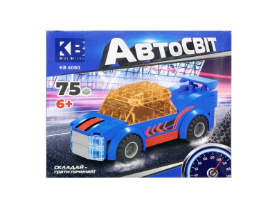 Дитячий конструктор-машинка KB 6000(Blue) від 6 років 75 деталей