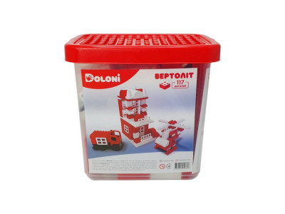 Конструктор "Вертоліт" 013888/08 в пластиковому боксі 117 деталей