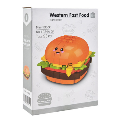 Конструктор дитячий "Western fast food: Hamburger" 1024A-1 пластик 93 деталі