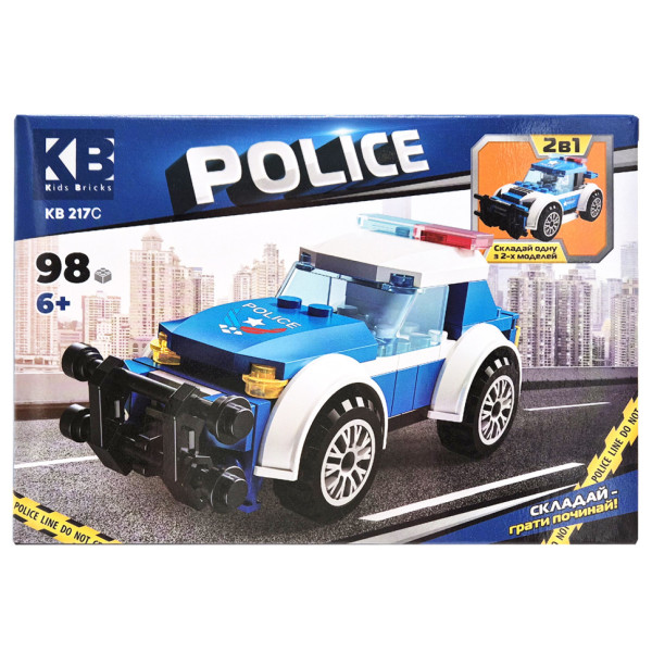 Дитячий конструктор Поліцейська серія Police KB 217C 2 в 1 98 деталей Дитячий конструктор Поліцейська серія Police KB 217C 2 в 1 98 деталей