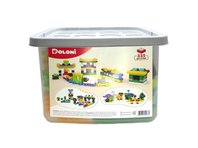 Дитячий блочний конструктор 013999/01 у пластиковому боксі 335 деталей