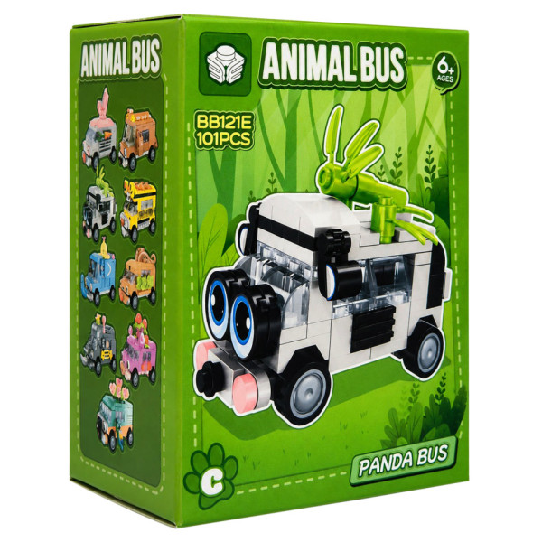 Дитячий конструктор Panda Bus BB121E-C серії "Animal Bus" 101 деталь Дитячий конструктор Panda Bus BB121E-C серії "Animal Bus" 101 деталь
