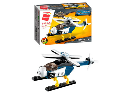 Конструктор Qman 1801-1-8 поліція транспорт 45-49 деталей Вертоліт