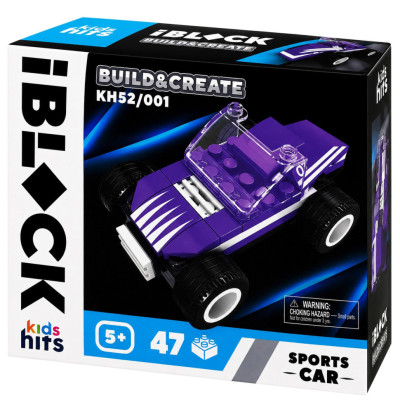 Дитячий конструктор IBLOCK JUNIOR KH52/001(Violet) 47 деталей