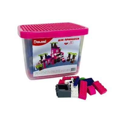 Конструктор "Дім принцеси" 013888/03 в пластиковому боксі 151 деталь