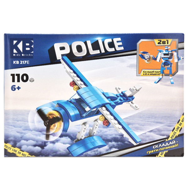 Дитячий конструктор Поліцейська серія Police KB 217E 2 в 1 110 деталей
