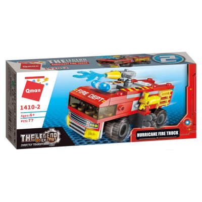 Конструктор Qman 1410-1-8 Пожежна техніка 79 дет Hurricane Fire Truck