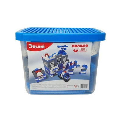 Конструктор "Поліція" 013888/02 в пластиковому боксі 231 деталь