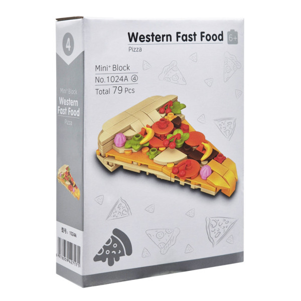 Конструктор дитячий "Western fast food: Pizza" 1024A-4 пластик 79 деталей