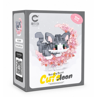 Дитячий конструктор Сірий кіт 8978 серії "Cute Moon" 514 деталей